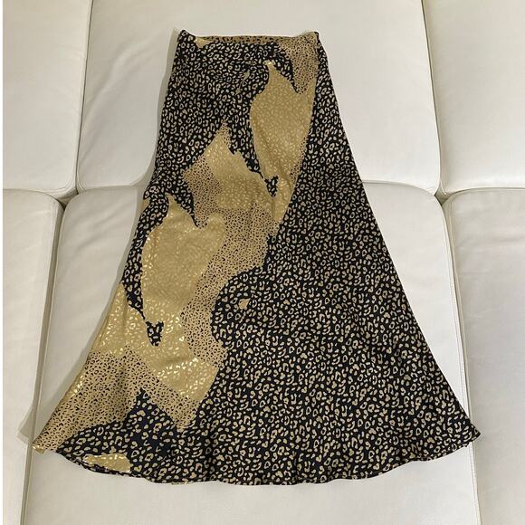 RIXO London Leopard Print Silk Slip Skirt - Picture 8 of 16
